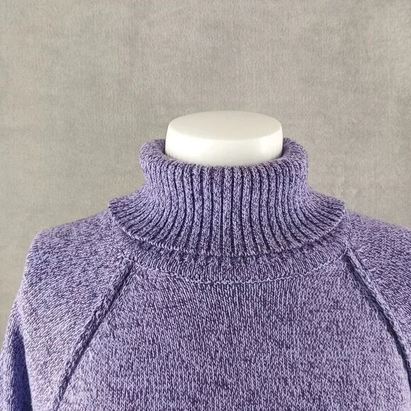 NWT KAREN SCOTT Fall Cozy Turtleneck Sweater MEDIUM(8-10)Lavender 100% Cotton - Picture 4 of 15